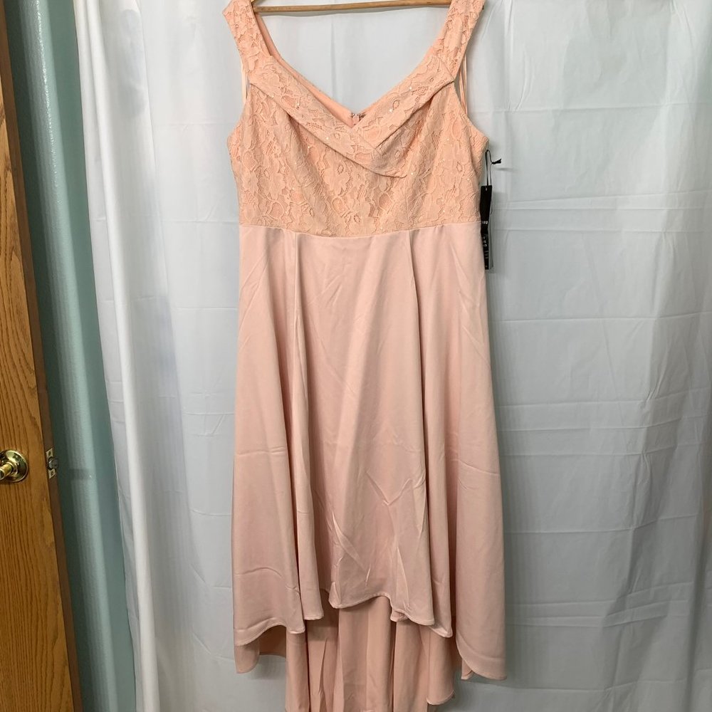 NWT Torrid Princess Pink Lace & Sparkle High Low Dress